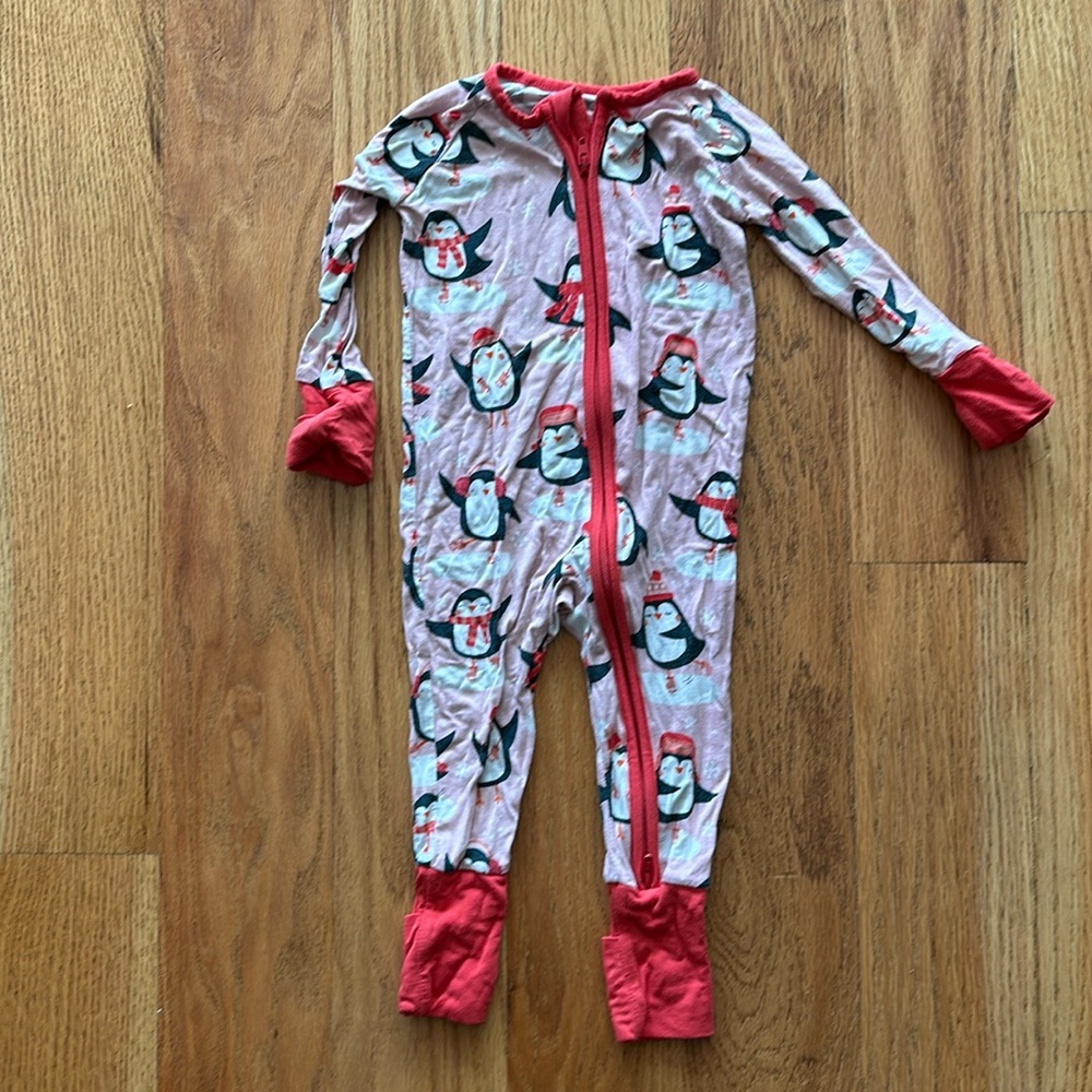 Little Sleepies holiday penguin pajamas